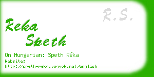 reka speth business card